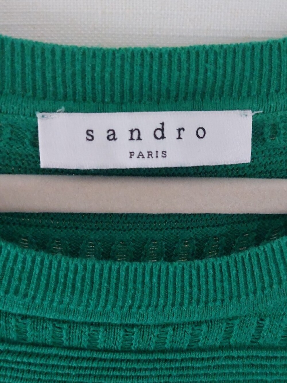 Sandro Green Textured Knit Sweater - Picture 2 of 9